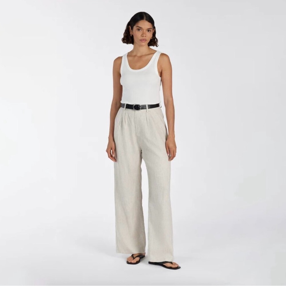 DISSH Wide Leg Cream Pants